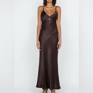 Bec & Bridge Cedar City Maxi Dress in Dark Chocolate Size US 6 NWT